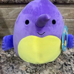 Squishmallows Fabrizia the Purple and Yellow Swordfish